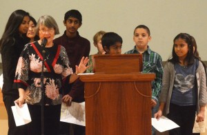 HTCC Youth - Akhil Elangovan, Tia Rawat, Ashwath Elangovan and Suryanshi Rawat participated in the program and read-out the words of thanks from the different faith traditions.